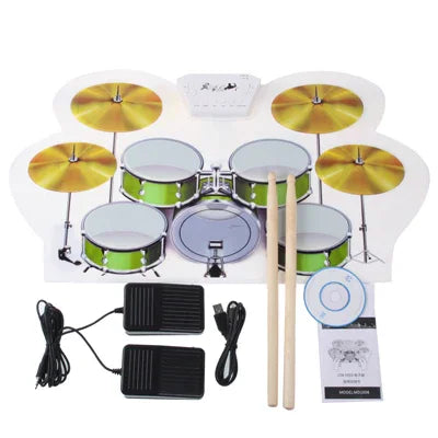 MD-1008 USB 2.0 MIDI Soft Roll-Up Drum Kit, Größe: 46 x 31 cm, Elektronisches Schlagzeug MD-1008