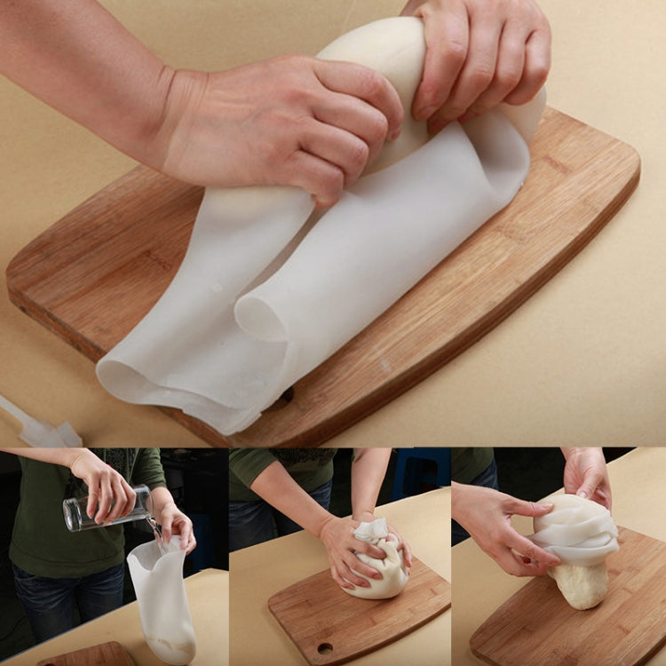 Silikon-Knetschüssel Teigbeutel Teigzubereitung Mehlmischer Küchenwerkzeuge für Nudeln Mehl Lebensmittel, Größe: 32,5 cm x 23 cm, Silikon-Teigbeutel