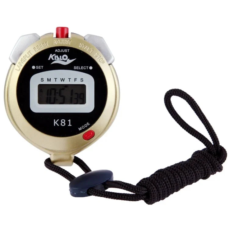 KISLO K81 Stoppuhr Professioneller Chronograph Handheld Digitaler LCD Sportzähler Timer mit Band, K81
