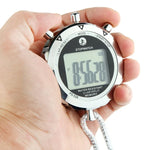 PS528 Metall-Stoppuhr Professioneller Chronograph Handheld Digital LCD Sportzähler Timer mit Armband, PS528