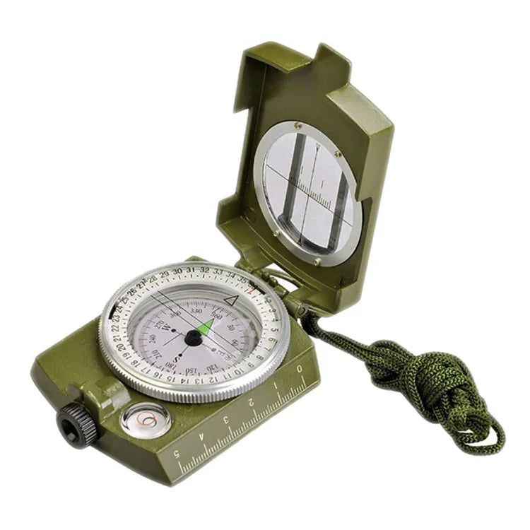 GoldGood DC60-2A Outdoor Multifunktions-Militär-Reise-Geologie-Taschen-Prismen-Kompass mit Leuchtanzeige (Armeegrün), DC60