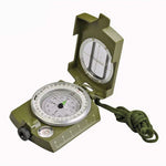 GoldGood DC60-2A Outdoor Multifunktions-Militär-Reise-Geologie-Taschen-Prismen-Kompass mit Leuchtanzeige (Armeegrün), DC60