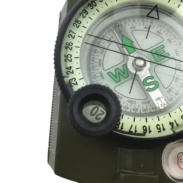 GoldGood DC60-2A Outdoor Multifunktions-Militär-Reise-Geologie-Taschen-Prismen-Kompass mit Leuchtanzeige (Armeegrün), DC60
