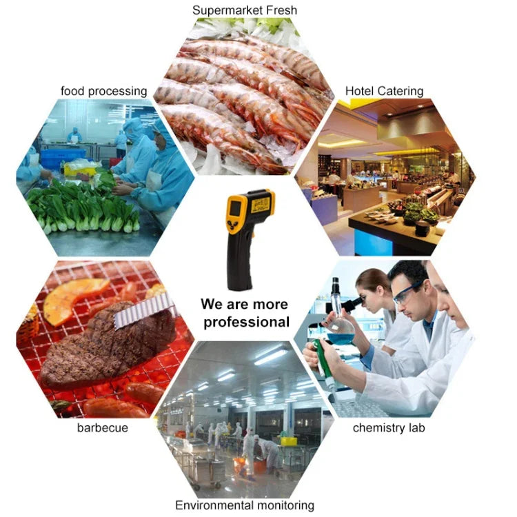 Infrarot-Thermometer, Temperaturbereich: -50 - 380 Grad Celsius (D:S = 12:1), Infrarot-Thermometer
