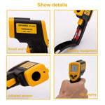 Infrarot-Thermometer, Temperaturbereich: -50 - 380 Grad Celsius (D:S = 12:1), Infrarot-Thermometer