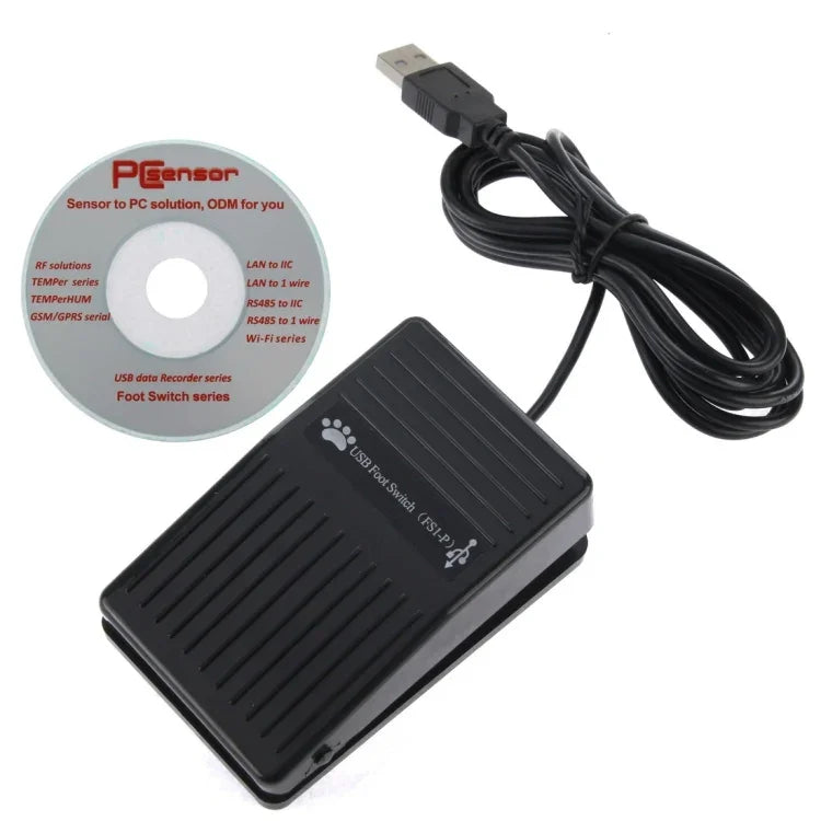 USB-Fußpedal-Steuerschalter, Gamepad-Tastatur-Adapter für Computer, 1 Fußschalter