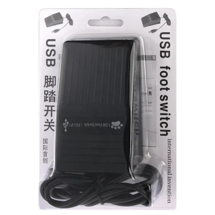 USB-Fußpedal-Steuerschalter, Gamepad-Tastatur-Adapter für Computer, 1 Fußschalter