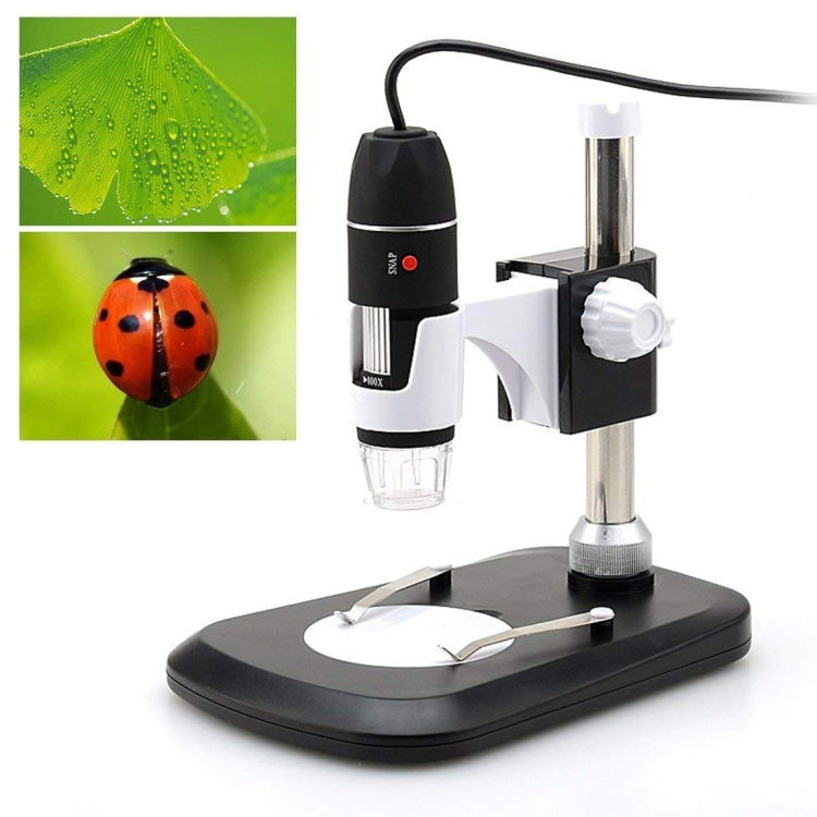 DMS-MDS800 40X-800X Vergrößerungsglas 2.0MP Bildsensor USB Digitalmikroskop mit 8 LEDs & professionellem Ständer, 40X-800X