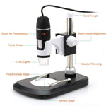 DMS-MDS800 40X-800X Vergrößerungsglas 2.0MP Bildsensor USB Digitalmikroskop mit 8 LEDs & professionellem Ständer, 40X-800X