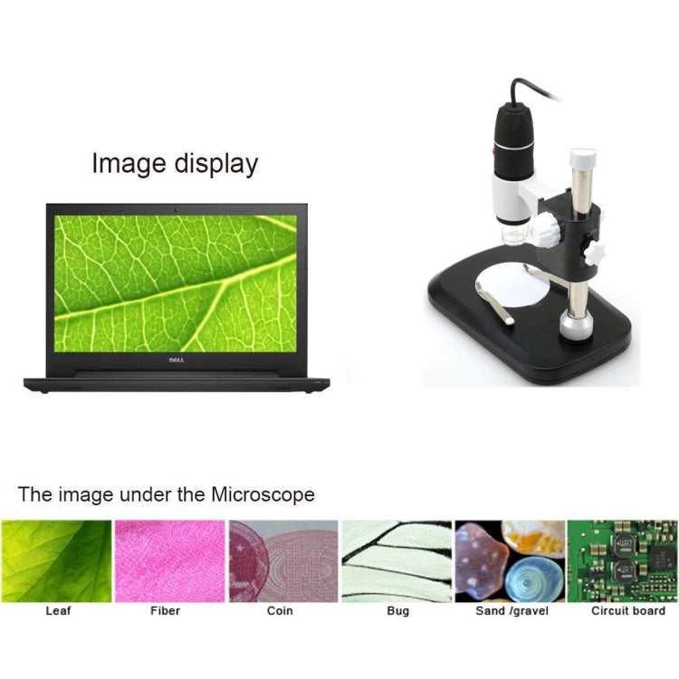 DMS-MDS800 40X-800X Vergrößerungsglas 2.0MP Bildsensor USB Digitalmikroskop mit 8 LEDs & professionellem Ständer, 40X-800X