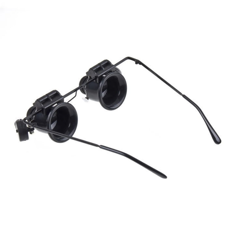 20X Brillenart Uhrmacherlupe mit LED-Licht, doppelt