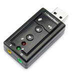 Externe USB 2.0 7.1-Kanal 3D Virtuelle Audio-Soundkarte Adapter, Kunststoff 7.1-Kanal Schwarz