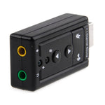 Externe USB 2.0 7.1-Kanal 3D Virtuelle Audio-Soundkarte Adapter, Kunststoff 7.1-Kanal Schwarz