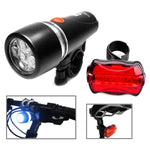 5 LED Wasserfeste Fahrrad-Frontleuchte + Rücklicht-Sicherheitsblitz, Fahrrad-Frontleuchte + Rücklicht-Sicherheitsblitz