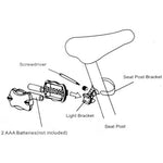 5 LED Wasserfeste Fahrrad-Frontleuchte + Rücklicht-Sicherheitsblitz, Fahrrad-Frontleuchte + Rücklicht-Sicherheitsblitz