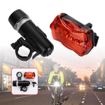 5 LED Wasserfeste Fahrrad-Frontleuchte + Rücklicht-Sicherheitsblitz, Fahrrad-Frontleuchte + Rücklicht-Sicherheitsblitz
