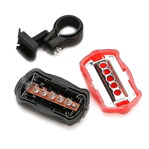 5 LED Wasserfeste Fahrrad-Frontleuchte + Rücklicht-Sicherheitsblitz, Fahrrad-Frontleuchte + Rücklicht-Sicherheitsblitz