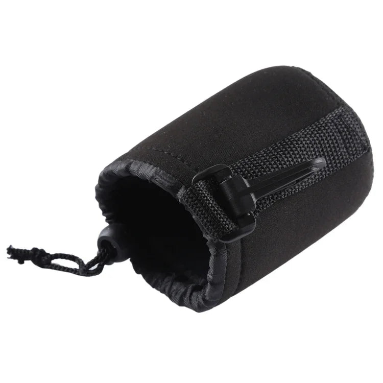 Neopren-Tragetasche für SLR-Kameraobjektive mit Karabinerhaken, Größe: 8 x 10 cm