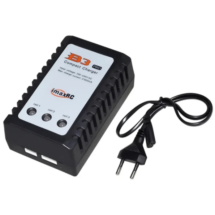 ImaxRC 7,4 V/11,1 V 2S/3S Lithium-Akku für Modellflugzeuge und Drohnen mit intelligentem Balancer und Ladegerät, EU-Stecker