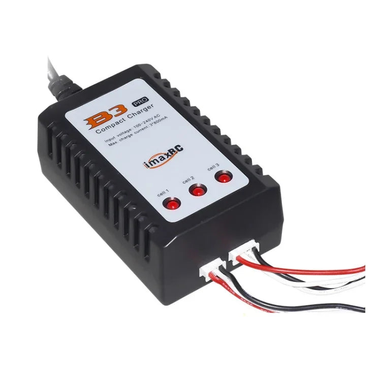 ImaxRC 7,4 V/11,1 V 2S/3S Lithium-Akku für Modellflugzeuge und Drohnen mit intelligentem Balancer und Ladegerät, EU-Stecker