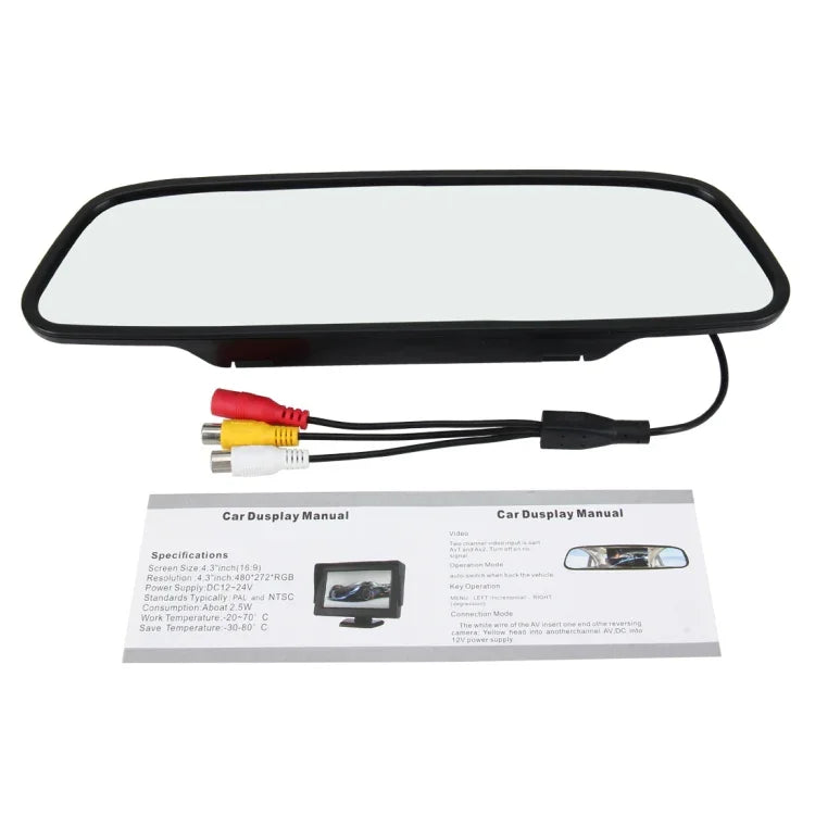 4,3 Zoll 480*272 Rückfahr-TFT-LCD-Farbmonitor, unterstützt automatische Rückfahrbildschirmfunktion, 4,3 Zoll 480*272