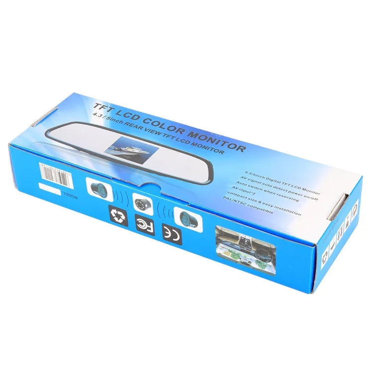 4,3 Zoll 480*272 Rückfahr-TFT-LCD-Farbmonitor, unterstützt automatische Rückfahrbildschirmfunktion, 4,3 Zoll 480*272