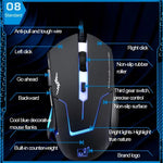 T7 Kabelgebundene optische Gaming-USB-Maus mit 3 wählbaren Farben, 1200 DPI, 1600 DPI und 2400 DPI