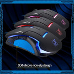 T7 Kabelgebundene optische Gaming-USB-Maus mit 3 wählbaren Farben, 1200 DPI, 1600 DPI und 2400 DPI