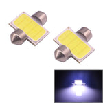 2 PCS 31mm 1.5W 80LM White Light 1 COB LED License Plate Reading Lights Car Light Bulb, 31mm