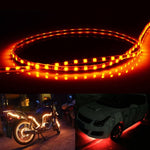 5 PCS Normally-on Style 45 LED 3528 SMD Waterproof Flexible Car Strip Light for Car Decoration, DC 12V, Length: 45cm, 45cm+Dark Blue, 45cm+Green, 45cm+Ice blue, 45cm+Pink, 45cm+Red, 45cm+White, 45cm+Yellow