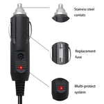 2A 5,5 x 2,1mm DC Netzadapter Stecker Spiralkabel Autoladegerät, Länge: 40-140cm, 5,5 x 2,1mm