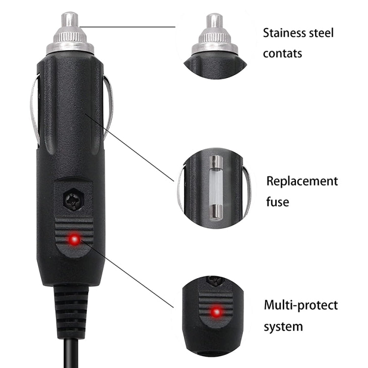 2A 5,5 x 2,1mm DC Netzadapter Stecker Spiralkabel Autoladegerät, Länge: 40-140cm, 5,5 x 2,1mm