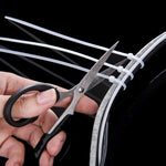 500 PCS 3 x 150mm Self-Locking Nylon Cable Wire Zip Ties, 3mm x 150mm White