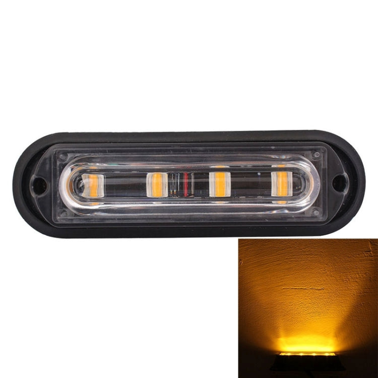 12W 720LM 4-LED 18 Flash Patterns Car Strobe Emergency Warning Light Lamp, DC 12V, 4-LED Yellow Light, 4-LED White Light, 4-LED Blue Light, 4-LED White + Red Light, 4-LED White + Yellow Light, 4-LED Red + Blue