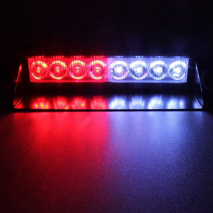 8W 800LM 8-LED 3-Modes Adjustable Angle Car Strobe Flash Dash Emergency Light Warning Lamp with Suckers, DC 12V, White + Red, White + Yellow, Red + Blue, Blue, Red, White, Yellow