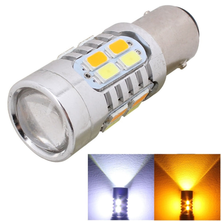 2PCS 1157/BAY15D 10W 700LM  Yellow + White Light 20-LED SMD 5630 Car Brake Light Lamp Bulb, Constant Current, DC 12-24V, 1157