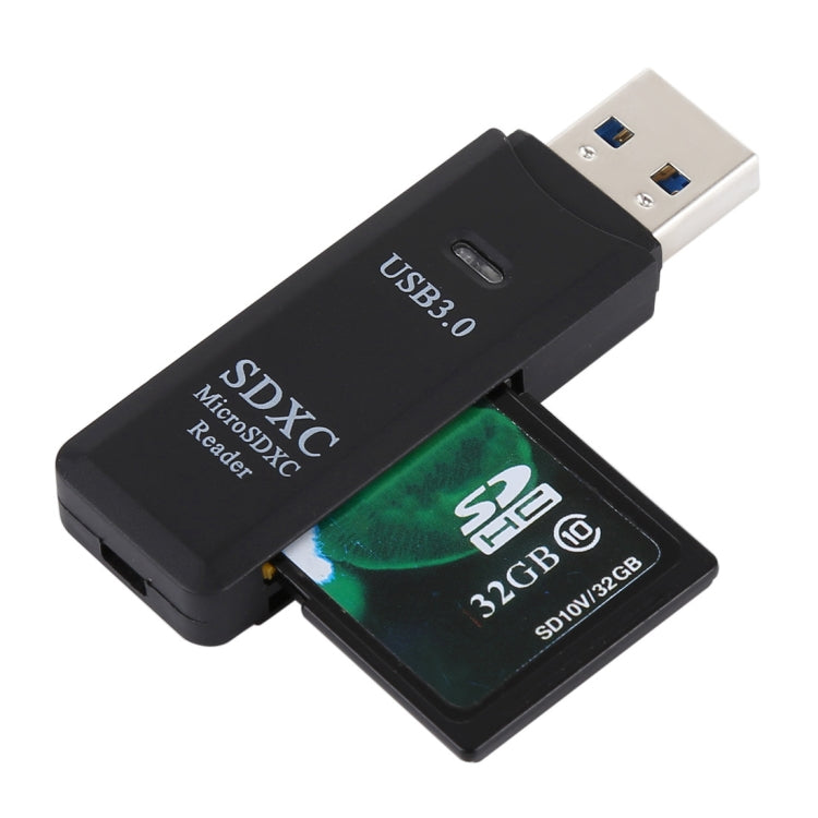 2 in 1 USB 3.0 Kartenleser, Super Speed 5Gbps, Unterstützt SD-Karte / TF-Karte