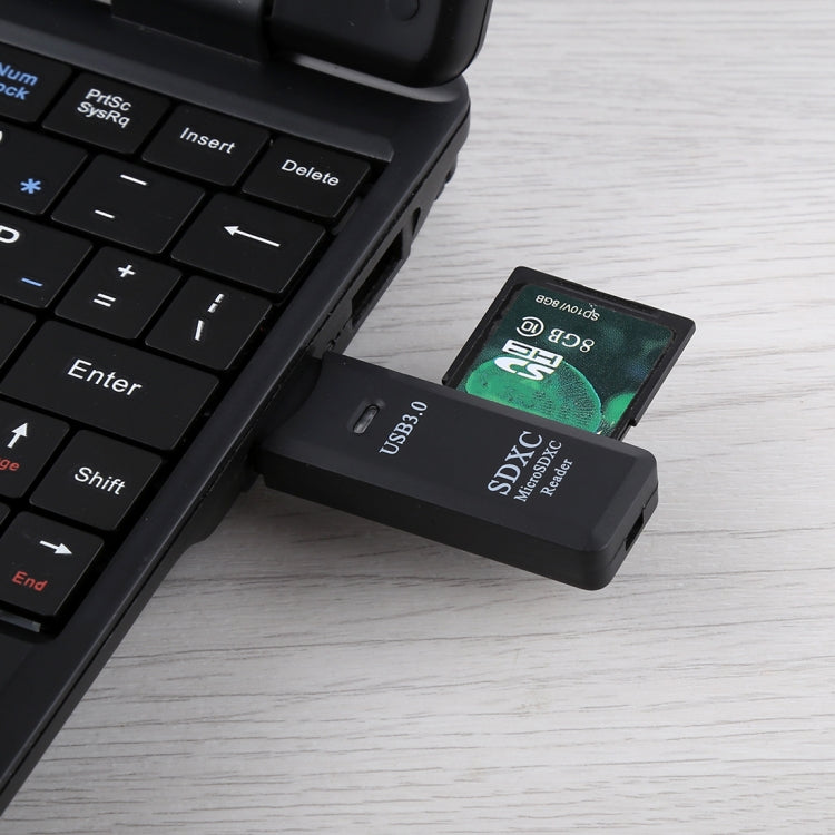 2 in 1 USB 3.0 Kartenleser, Super Speed 5Gbps, Unterstützt SD-Karte / TF-Karte