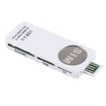 USB Universeller Kartenleser, Unterstützt SD / MMC / SIM / TF Karte, Weiß