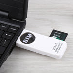 USB Universeller Kartenleser, Unterstützt SD / MMC / SIM / TF Karte, Weiß