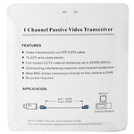 2 STÜCK 1-Kanal Passiver Video-Transceiver, X202P