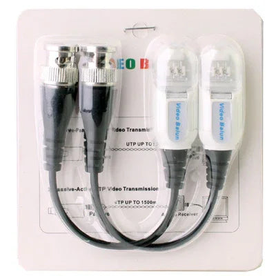 2 Stück passive UTP-Netzwerk-Video-Baluns CAT5 zu Kamera CCTV BNC DVR O-612, 206C
