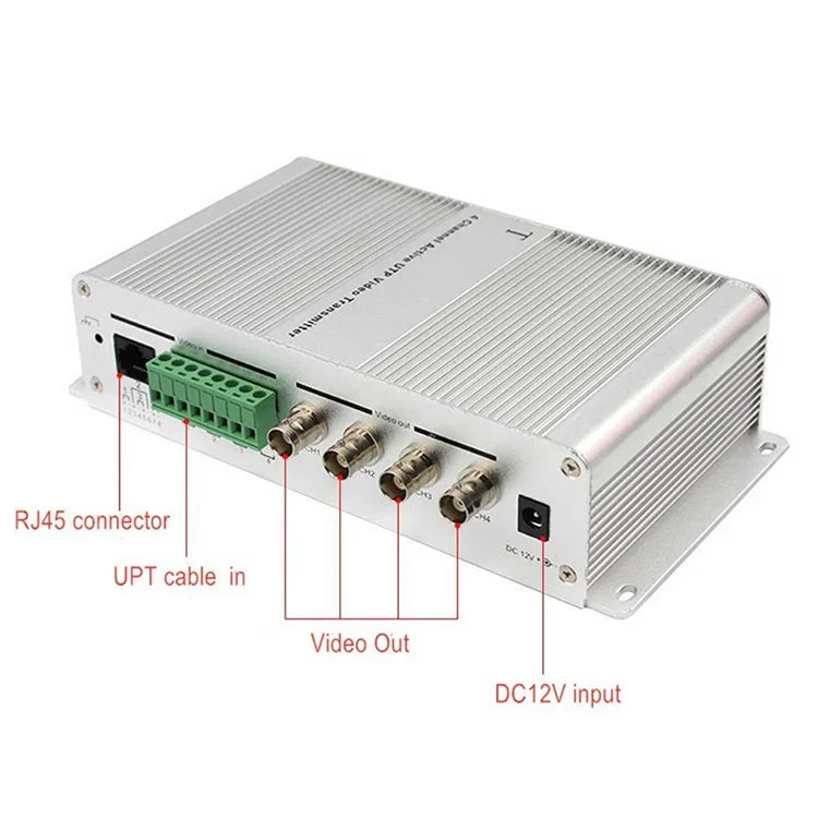Aktiver 4-Kanal-UTP-Videosender, 411T