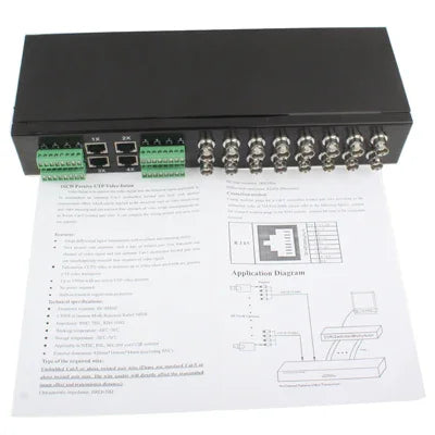 16-Kanal passiver UTP-Video-Transceiver im Rack-Montageformat für CCTV