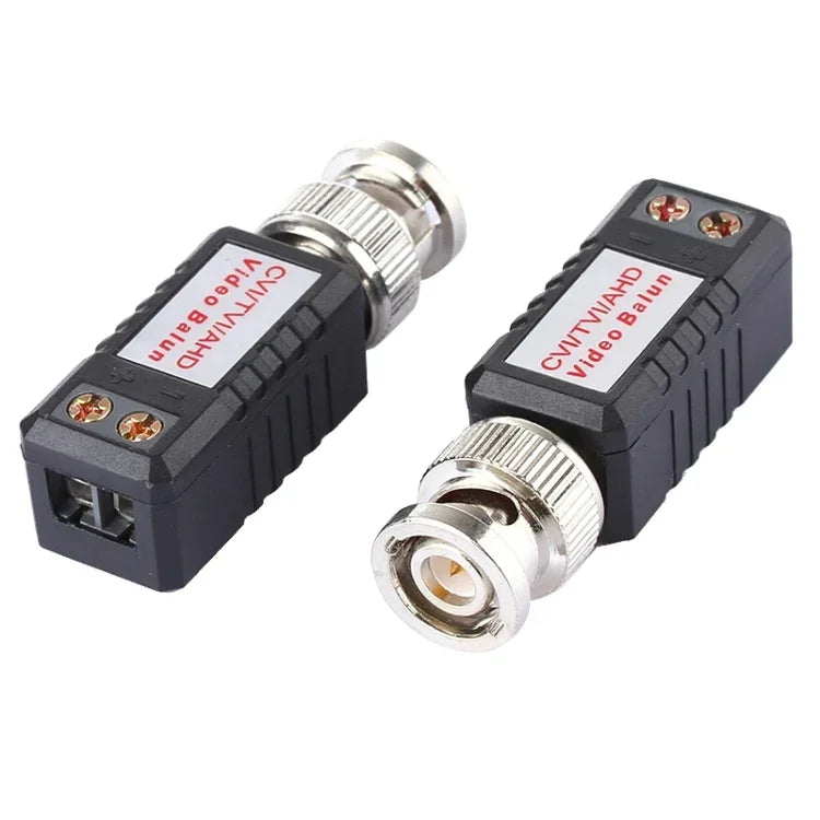 2 Stück HD 202E Erweiterte Version Koaxial CVI/TVI/AHD 1-Kanal Passiver Transceiver Video Balun, 202E