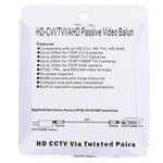 2 Stück HD 202P Koaxial CVI/TVI/AHD 1-Kanal Passiver Transceiver Video Balun, 202P