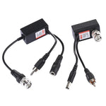 2 Stück HD 213B-C Koaxial-CVI/TVI/AHD-Video-Audio-Power-Balun-Transceiver, 213B-C