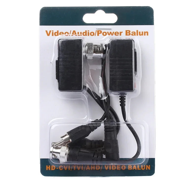 2 Stück HD 213B-C Koaxial-CVI/TVI/AHD-Video-Audio-Power-Balun-Transceiver, 213B-C