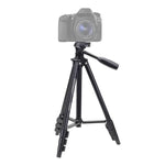 YUNTENG VCT-681 138cm Stativ für Spiegelreflex-/Mikro-Spiegelreflex-/Digitalkameras, 4-teilige, klappbare Aluminiumbeine, geeignet für Canon / Nikon / Panasonic / Pentax / Casio / Sony / Fuji (Tragfähigkeit: 3 kg)