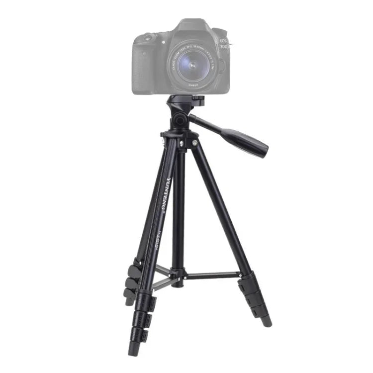 YUNTENG VCT-681 138cm Stativ für Spiegelreflex-/Mikro-Spiegelreflex-/Digitalkameras, 4-teilige, klappbare Aluminiumbeine, geeignet für Canon / Nikon / Panasonic / Pentax / Casio / Sony / Fuji (Tragfähigkeit: 3 kg)